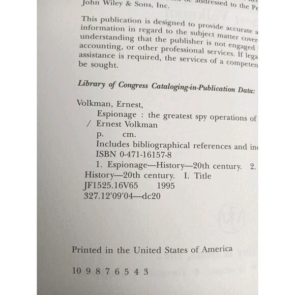 Espionage: The Greatest Spy Operations of the Twentieth Century Ernest Volkman - Picture 8 of 16